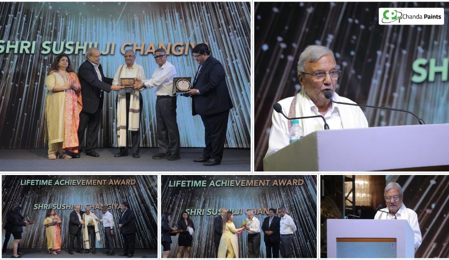 Director Sushil Ji Changia Honoured with Lifetime Achievement Award by Indian Small Scale Paint Association